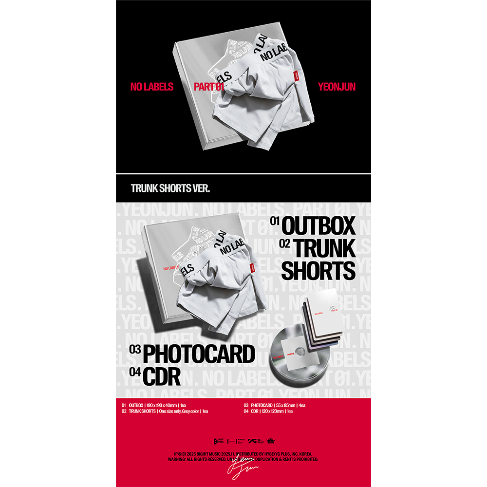 YEONJUN 'NO LABELS: PART 01' (Trunk Shorts Ver.) - TXT Official Store YEONJUN 'NO LABELS: PART 01' (Trunk Shorts Ver.) - TXT Official Store