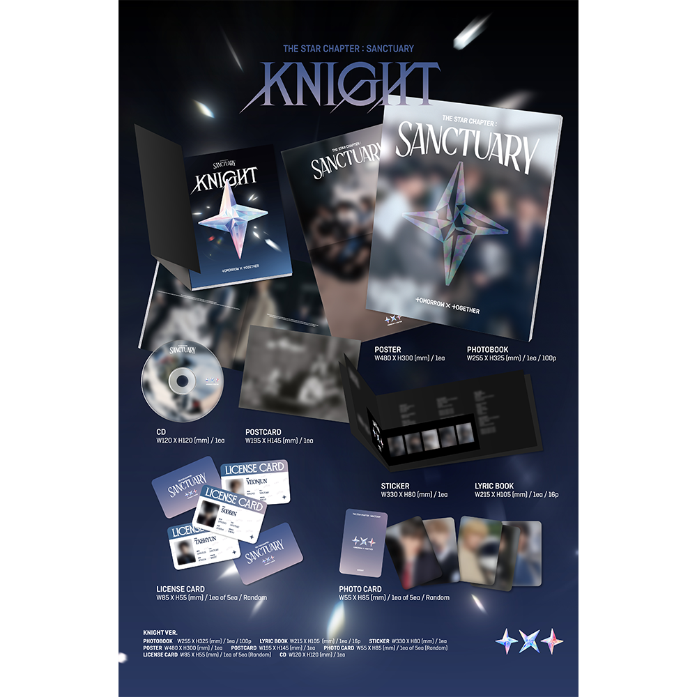 【直筆サイン】 TXT STAR CHAPTER SANCTUARY アルバム The Star Chapter: SANCTUARY (KNIGHT Ver.) (Signed) - TXT